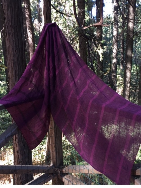Accessories - Light Loose Weave Purple Scarf
